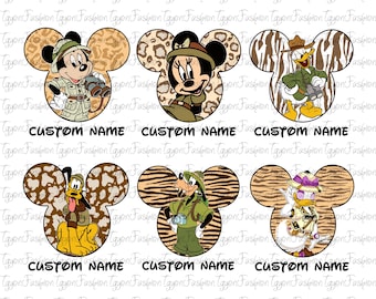 Ensemble safari Disney Mickey et ses amis png, Safari Disney png, Mickey Mouse png, Disney Animal Kingdom png, mode Safari png, téléchargement immédiat