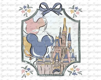 Castelo da Disney em aquarela PNG, Castelo Mágico da Disney PNG, Castelo da Disney PNG, Princesas da Disney para Crianças PNG, Princesas da Disney PNG, Laço Coquete PNG