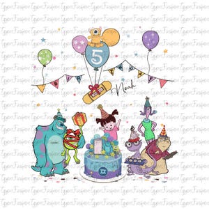 Disney Monsters Custom Name Balloons Png,Disney Monsters Png,Disney Mike Png,Disney Sully Png,Disney Monster Inc Png,Monsters University Png