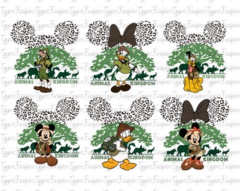 Ensemble safari Disney Mickey et ses amis png, Safari Disney png, Mickey Mouse png, Disney Animal Kingdom png, mode Safari png, téléchargement immédiat