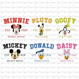 Disney Mickey and Friends Bundle Png, Mickey Birthday Png, Mickey Mouse Png, Disney Mickey Minnie Pluto Goofy Donald Png, Instant Download