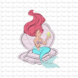 Disney Vintage Ariel The Little Mermaid Png, Little Mermaid Png, Disney Princess Png, Ariel Princess Png, Digital File,Instant Download