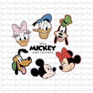 Disney Mickey and Friends Png,Mickey Birthday Png, Mickey Mouse Png, Disney Mickey Minnie Pluto Goofy Donald Png, Instant Download