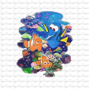 Disney Finding Nemo Friends Png, Finding Nemo Matching Png, Finding Dory Png, Nemo Characters Png, Nemo Marlin Dory Png, Instant Download