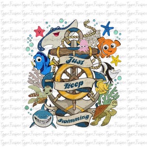 Disney Finding Nemo Just Keep Swimming Png, Finding Nemo Matching Png, Finding Dory Png, Nemo Characters Png, Nemo Marlin Dory Png, Nemo Png