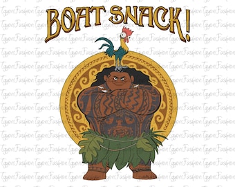 Disney Moana Png, Disney Moana Princess Png, Disney Maui And Hei Hei Boat Snack Png, Hei Hei and Pua Png, Magic Kingdom Matching Png