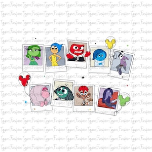 Inside Out Emotions Characters Balloon Png, Inside Out 2 Png, Today I Feel All The Feels Png, Only Png, Digital File, Instant Download