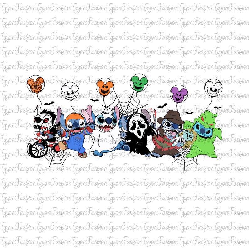 Disney Stygn Ballong Halloween PNG, Disney Skräck Halloween PNG, Disney Pumpa PNG, Disney Läskiga PNG, Bus eller Treat PNG, Halloween Fest PNG bild 2