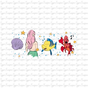 Disney Vintage Ariel The Little Mermaid Png, Little Mermaid Png, Disney Princess Png, Ariel Princess Png, Digital File,Instant Download