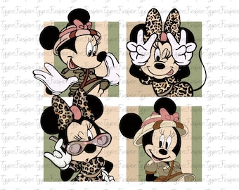Léopard de Disney Minnie Png, Disney Safari Png, Disney Mickey Mouse Png, Disney Animal Kingdom Png, Disney Safari Mode Png, téléchargement immédiat