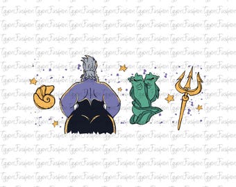 Disney Villains Ursula Png, Disney Coquette Bow Png, Disney Ariel Ursula Png, The Little Mermaid Png,Disney Villains Witch Png, Ursula Png