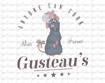 Disney Little Chef Remy Png, Ratatouille Chef Png, Anyone Can Cook Png,Ratatouille Png,Digital File,Remy Png,Mouse Chef Png,Instant Download