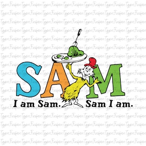 Dr Seuss I Am Sam I Am Png, Cat In The Hat Png, Read Across America Png, Reading Friends Png, Digital File, Teacher Png, Dr Seuss Day Png