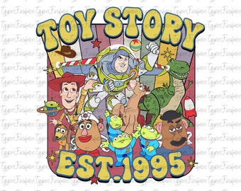 Toy Story Characters Png, Toy Story Friends Png, Disney Woody Jessie Buzz Alien Rex Png, Family Vacation Png, Digital File, Instant Download