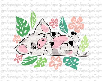 Disney Moana Png, Disney Moana Princess Png, Disney Moana Characters Png,Hei Hei and Pua Png,Magic Kingdom Matching Png,Disney Girl Trip Png