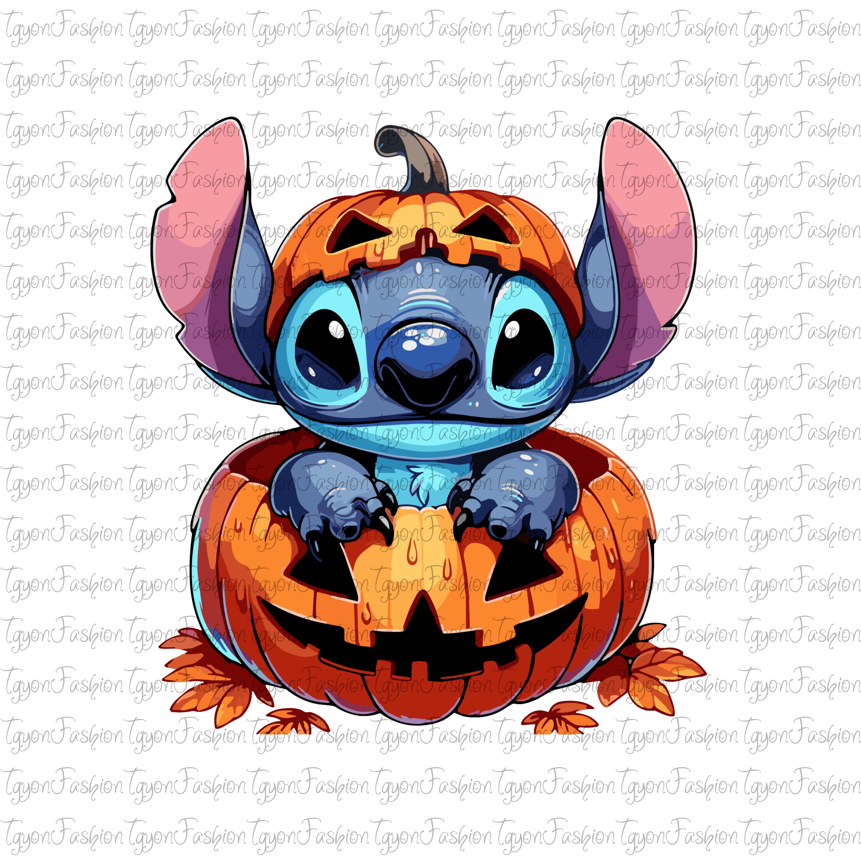 ディズニー スティッチ ハロウィン パンプキン PNG、ディズニー