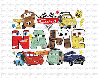 Disney Cars Friends Custom Png, Pixar Lightening McQueen Png,McQueen Kids Png, Cars Png, Digital File, Cars Birthday Png, Instant Download
