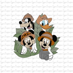 Disney Mickey and Friends Safari Png, Disney Safari Png, Mickey Mouse Png, Disney Animal Kingdom Png, Safari Mode Png, Instant Download