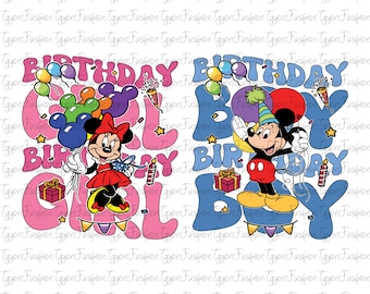Disney Minnie Birthday Png, Mickey Birthday Png, Disney Mickey Mouse Png, It's My Birthday Png, Instant Download,Disney Kids Birthday Png