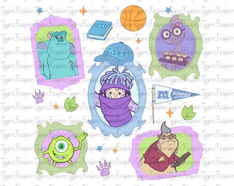 Disney Monsters-personages Coquette Bow png, Disney Monsters png, Disney Mike png, Disney Sully png, Monster Inc png, Monsters University png