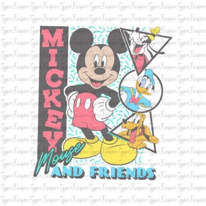Disney Mickey and Friends Png,Mickey Birthday Png, Mickey Mouse Png, Disney Mickey Minnie Pluto Goofy Donald Png, Instant Download