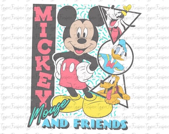 Disney Mickey and Friends Png,Mickey Birthday Png, Mickey Mouse Png, Disney Mickey Minnie Pluto Goofy Donald Png, Instant Download
