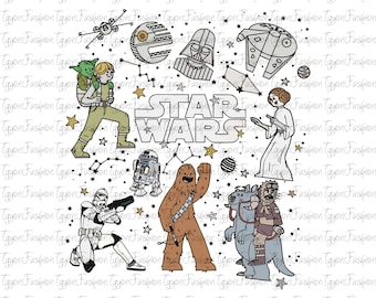 Disney Star Wars Characters Png, Galaxy's Edge Png,Darth Vader Png,Star Wars Png,Digital File,May The Force Be With You Png,Instant Download
