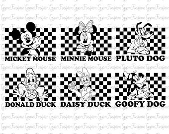 Paquete de cuadros de Disney Mickey y sus amigos PNG, cumpleaños de Mickey PNG, Mickey Mouse PNG, Mickey Minnie Pluto Goofy Donald Png, descarga instantánea