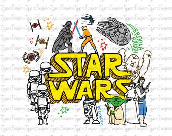Disney Star Wars Characters Png, Galaxy's Edge Png,Darth Vader Png,Star Wars Png,Digital File,May The Force Be With You Png,Instant Download