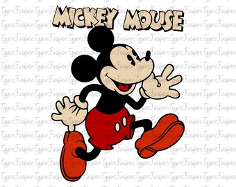 Disney Vintage Mickey Mouse Png, Mickey Birthday Png, Retro Mickey Mouse Png, Disney Mickey Minnie Pluto Goofy Donald Png,Instant Download