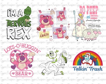Toy Story Characters Png, Toy Story Friends Png, Disney Woody Jessie Buzz Alien Rex Png, Family Vacation Png, Digital File, Instant Download