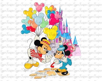 Mickey y sus amigos de Disney (Png), Castillo de Mickey (Png), Mickey Mouse (Png), Torre Eiffel de Disney (Png), Viaje de niña al castillo de Disney (Png)