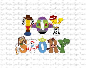 Toy Story Charaktere Png, Toy Story Freunde Png, Disney Woody Jessie Buzz Alien Rex Png, Familienurlaub Png, digitale Datei, sofortiger Download