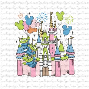 Disney Toy Story Pizza Planet Castle png, Disney Toy Story Friends png, Disney Family Vacation png, Disney Castle png, Disney Aliens png