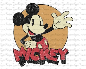 Disney Vintage Mickey Mouse Png, Mickey Birthday Png, Mickey Mouse Png, Disney Mickey Minnie Pluto Goofy Donald Png, Instant Download
