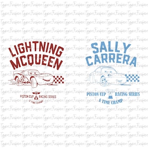 Disney Cars Mcqueen and Sally Couple Png, Pixar Lightening McQueen Png,McQueen Kids Png, Cars Png, Cars Birthday Png, Cars Matching Png