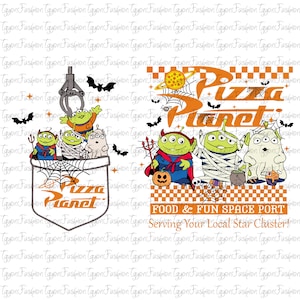 Toy Story Pizza Planet Halloween Png, Toy Story Friends Halloween Png, Trick or Treat Png,Disney Spooky Png,Digital File,Halloween Party Png