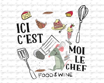 Disney Little Chef Remy Png, Ratatouille Chef Png, Anyone Can Cook Png,Ratatouille Png,Digital File,Remy Png,Mouse Chef Png,Instant Download