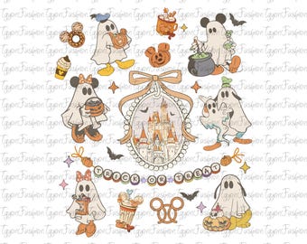 Disney Mickey and Friends Coquette Bow Halloween Png, Mickey Halloween Party Png, Mickey Mouse Png, Trick Or Treat Png, Disney Pumpkin Png