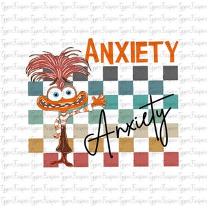 Disney Inside Out Anxiety l&#39;m Fine Png,Inside Out 2 Png, I&#39;m Fine Everything is Fine Png, Anxiety Png, Mental Health, Instant Download