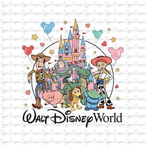 Toy Story Characters Png, Toy Story Friends Png, Disney Woody Jessie Buzz Alien Rex Png, Family Vacation Png, Digital File, Instant Download