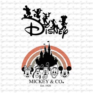 Disney Mickey and Friends Est 1928 Bundle Png, Mickey Birthday Png, Mickey Mouse Png, Mickey Minnie Pluto Goofy Donald Png, Instant Download
