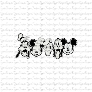 Disney Mickey and Friends Png,Mickey Birthday Png, Mickey Mouse Png, Disney Mickey Minnie Pluto Goofy Donald Png, Instant Download