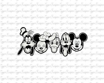 Disney Mickey and Friends Png,Mickey Birthday Png, Mickey Mouse Png, Disney Mickey Minnie Pluto Goofy Donald Png, Instant Download