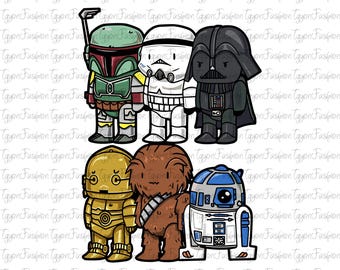 Disney Star Wars Characters Png, Galaxy's Edge Png,Darth Vader Png,Star Wars Png,Digital File,May The Force Be With You Png,Instant Download