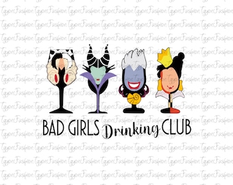 Disney Bad Girls Drinking Club Png,Disney Villains Png,Disney Villains Characters Png,Maleficent Evil Queen Png,Disney Villains Drinking Png
