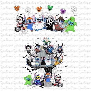 Disney Stygn Ballong Halloween PNG, Disney Skräck Halloween PNG, Disney Pumpa PNG, Disney Läskiga PNG, Bus eller Treat PNG, Halloween Fest PNG bild 1