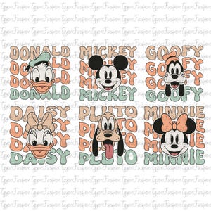 Disney Mickey and Friends Bundle Png, Mickey Birthday Png, Mickey Mouse Png, Disney Mickey Minnie Pluto Goofy Donald Png, Instant Download