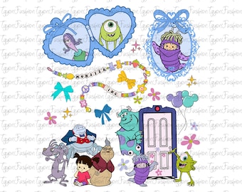 Disney Monsters-personages Coquette Bow png, Disney Monsters png, Disney Mike png, Disney Sully png, Monster Inc png, Monsters University png