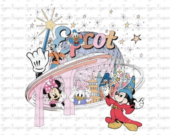 Disney Mickey and Friends Epcot Png, Disney Mickey & Co Png, Epcot World Tour Png, Disney Trip Png,Instant Download,Disney Magic Kingdom Png